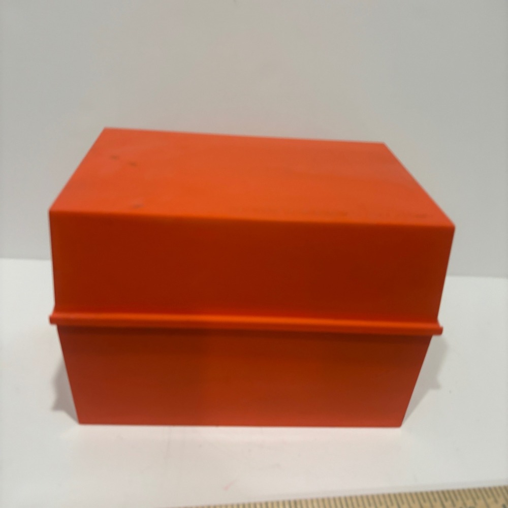 Vintage 1971 Betty Crocker Recipe Card Library Orange Box Mid Century Modern